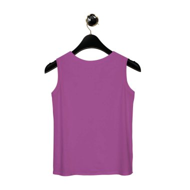 Use this Back View Fancy Tank Top Mockup In Radiant Orchid Color With Hanger, to make your design products more lovely and valuable.