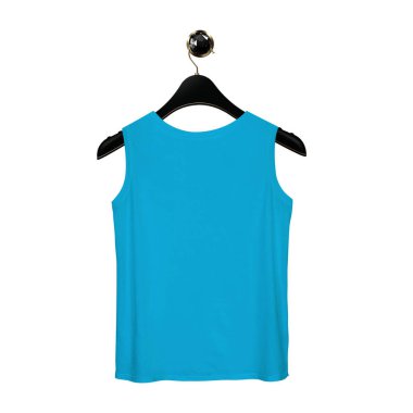 Use this Back View Fancy Tank Top Mockup In Blue Atoll Color With Hanger, to make your design products more lovely and valuable.