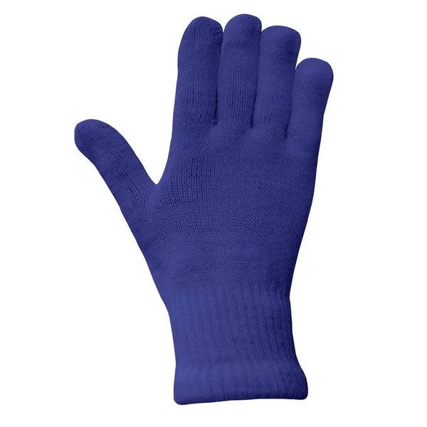 Este Increíble Guantes Invierno Mockup Color Azul Real Una Plantilla — Foto de Stock