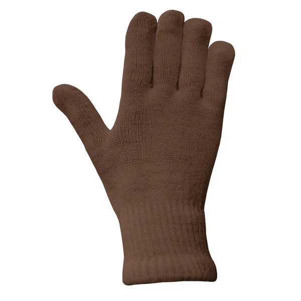 Este Increíble Guantes Invierno Mockup Royal Brown Color Una Plantilla — Foto de Stock