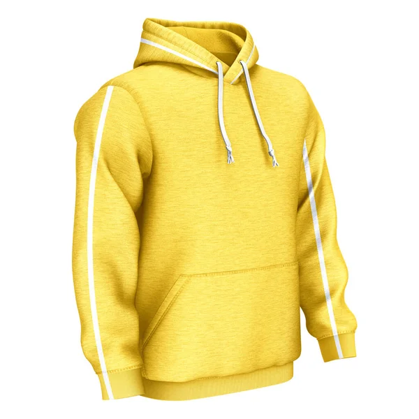 Utilizzando Questa Vista Laterale Creative Sport Hoodie Mockup Lemon Zest — Foto Stock