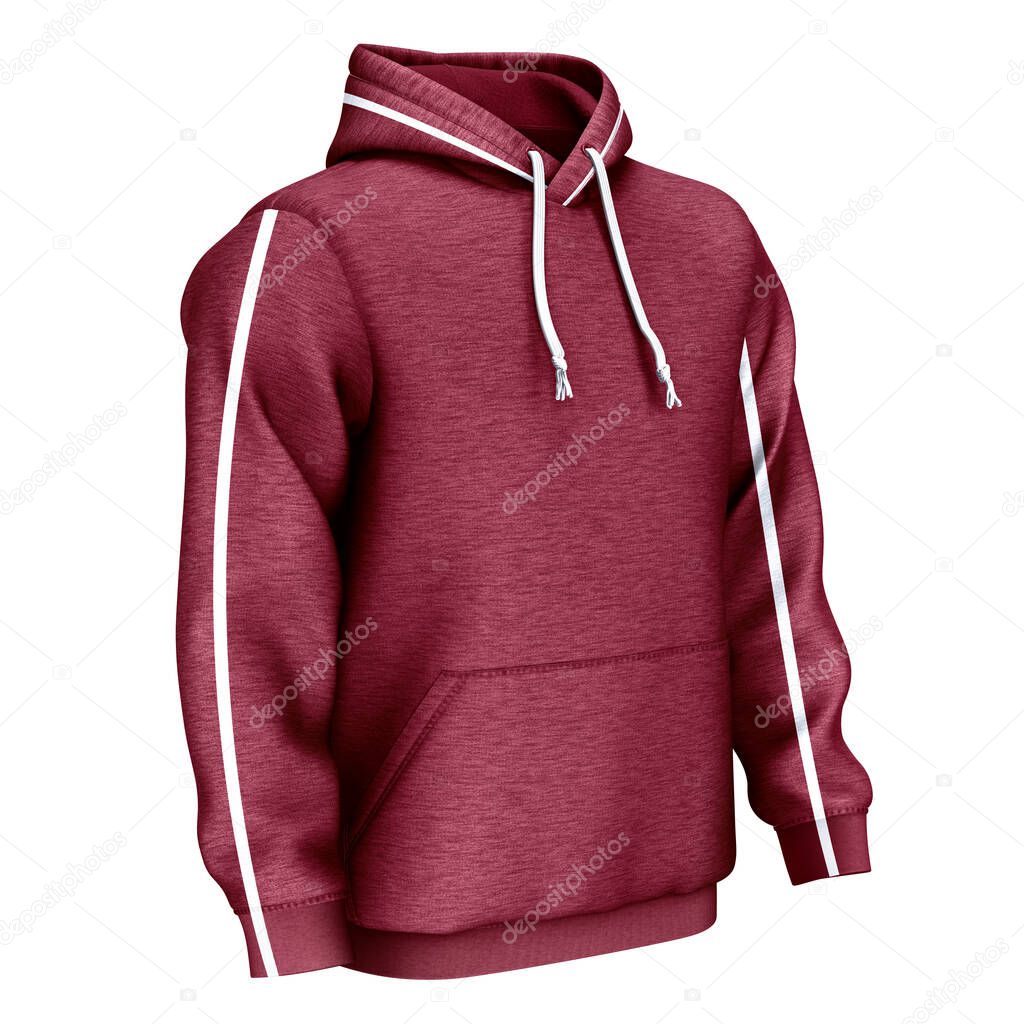 By using this Side View Creative Sport Hoodie Mockup In Red Bud Color, give your artwork a boost