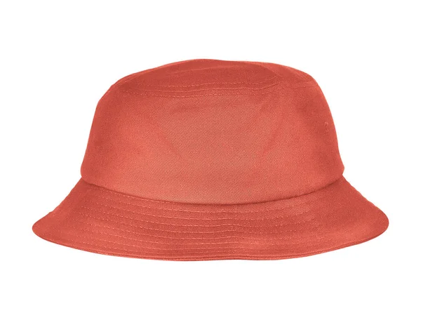 Utilisez Luxueux Modèle Chapeau Seau Couleur Orange Camélia Pour Affichage — Photo
