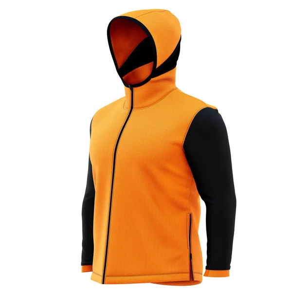 Clean Front View Excellent Basket Ball Hoodie Mockup Carrot Curl — Stock Photo, Image