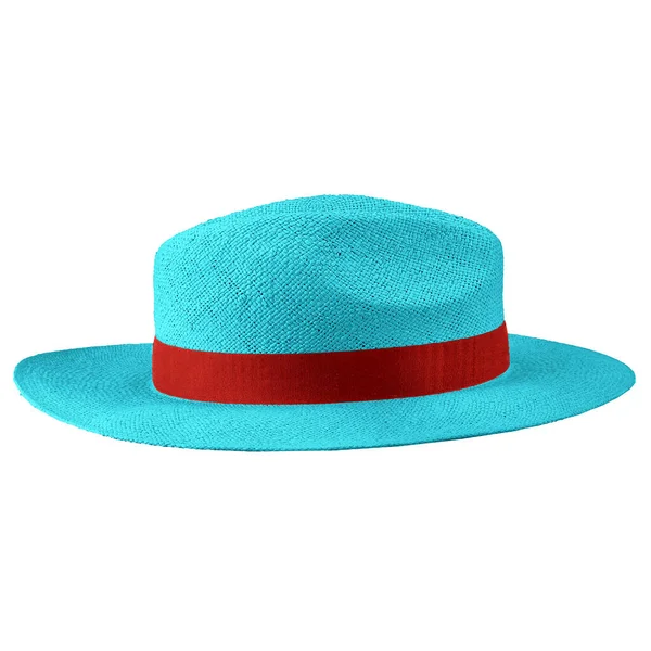 Erstaunliche Panama Hat Mockup Blue Curacao Color Ihnen Helfen Ihr — Stockfoto