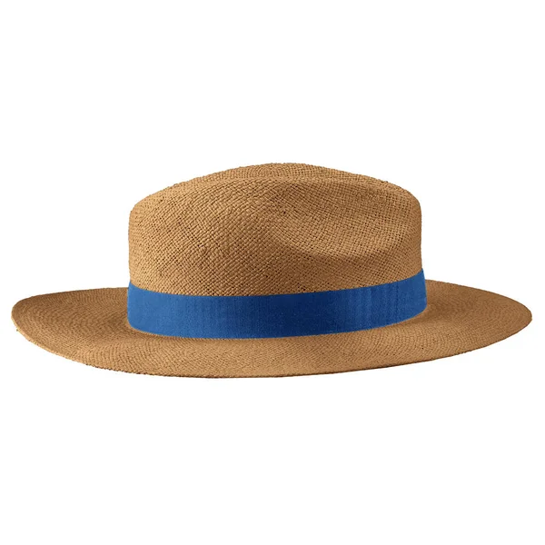 アメイジングパナマ帽子モックアップブラウンシュガーカラーで あなたのブランドロゴやプロのようなデザインをカスタマイズするのに役立ちます — ストック写真