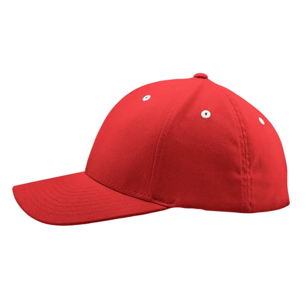 Side View Excellent Cap Mock Racing Red Color Creating Gorgeous — стоковое фото