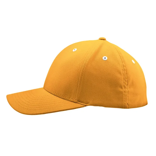 Eine Seitliche Ansicht Excellent Cap Mock Radiant Yellow Color Für — Stockfoto