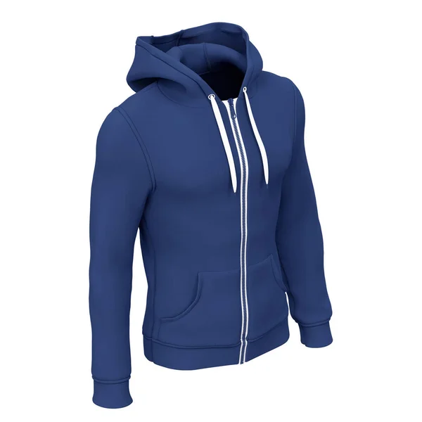 Touto Stranou View Amazing Men Zip Hoodie Mockup Nouvean Navy — Stock fotografie