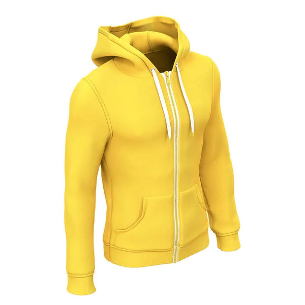 Com Este Side View Incrível Masculina Zip Hoodie Mockup Aspen — Fotografia de Stock