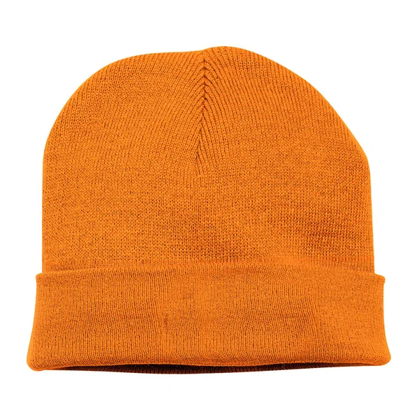 Wklej Swój Projekt Tego Pretty Beanie Mockup Carrot Curl Color — Zdjęcie stockowe