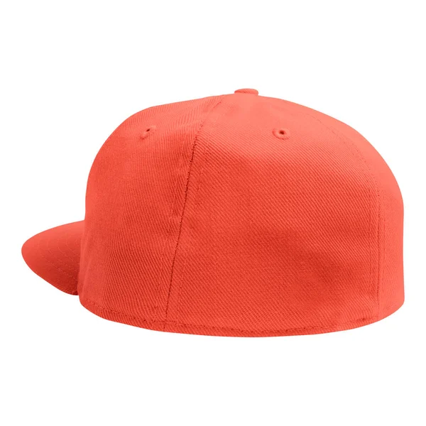 Użyj Tego Pustego Back View Luxurious Cap Mockup Camellia Orange — Zdjęcie stockowe