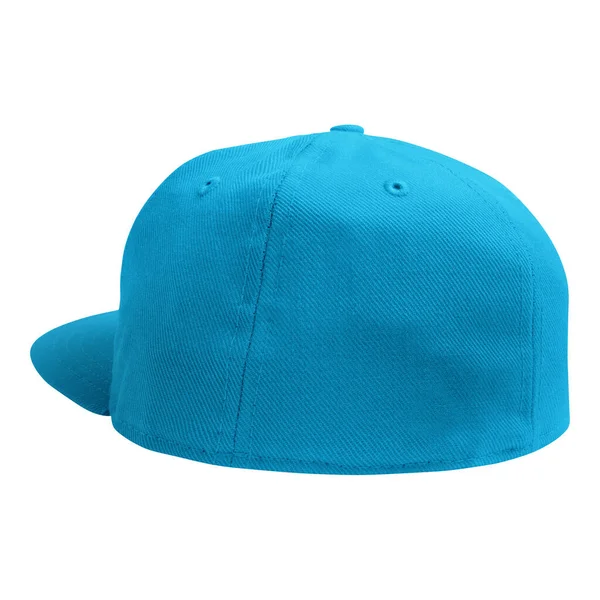 Use Blank Back View Luxurious Cap Mockup Blue Atoll Color — Stok fotoğraf