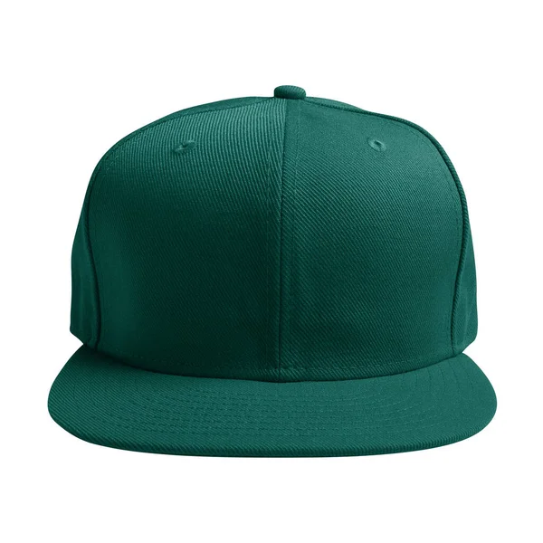 Front View Luxurious Cap Mockup Alpine Green Color Make Your — Stockfoto