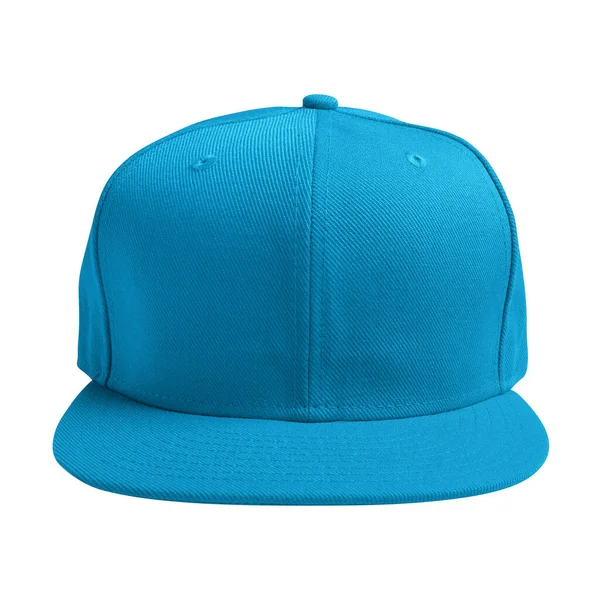 Front View Luxurious Cap Mockup Blue Atoll Color Make Your — 图库照片