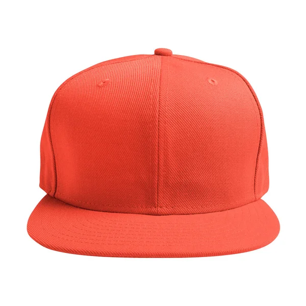 Front View Luxurious Cap Mockup Camellia Orange Color Make Your — Stok fotoğraf