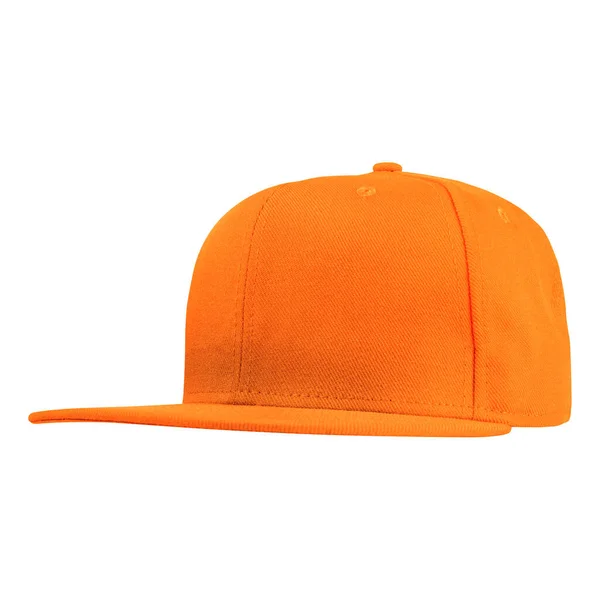 Side Perspective View Luxurious Cap Mockup Στο Carrot Curl Color — Φωτογραφία Αρχείου