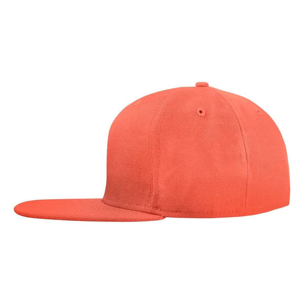 Diese Seitenansicht Luxuriöse Cap Mockup Camellia Orange Farbe Anpassbar Für — Stockfoto