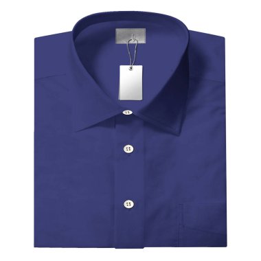 Bu katlanmış erkek giysisi modeli Clematis Mavi Rengi ile logonun ve tasarımının güzelliğini tanıt.