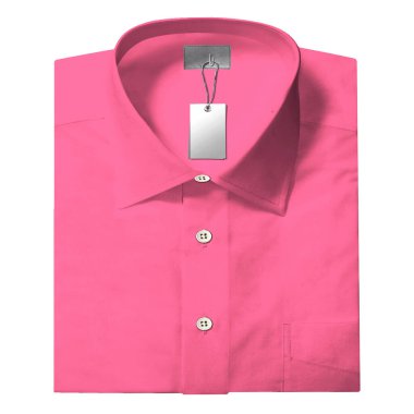 Pembe Kozmos Giyimli Katlanmış Erkek Giysisi Modeli ile logonun veya tasarımın güzelliğini tanıt.