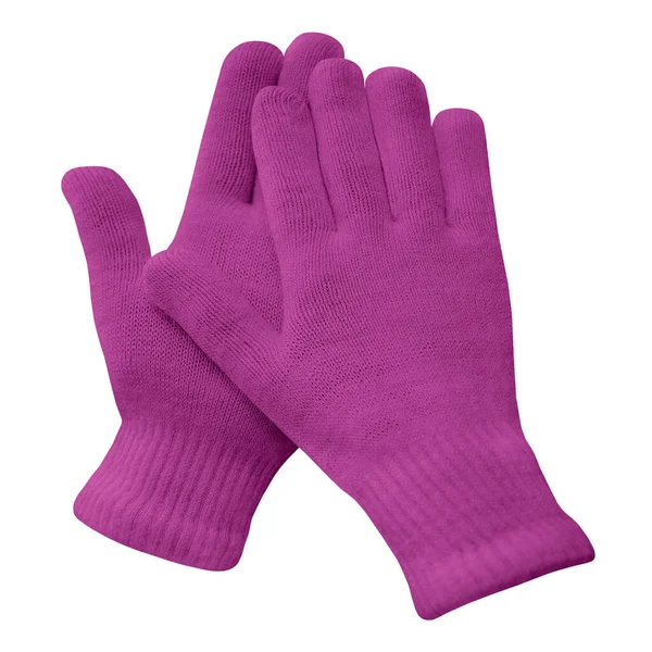 Awesome Winter Gloves Mockup Radiant Orchid Color Make Your Designs — Stock Photo, Image