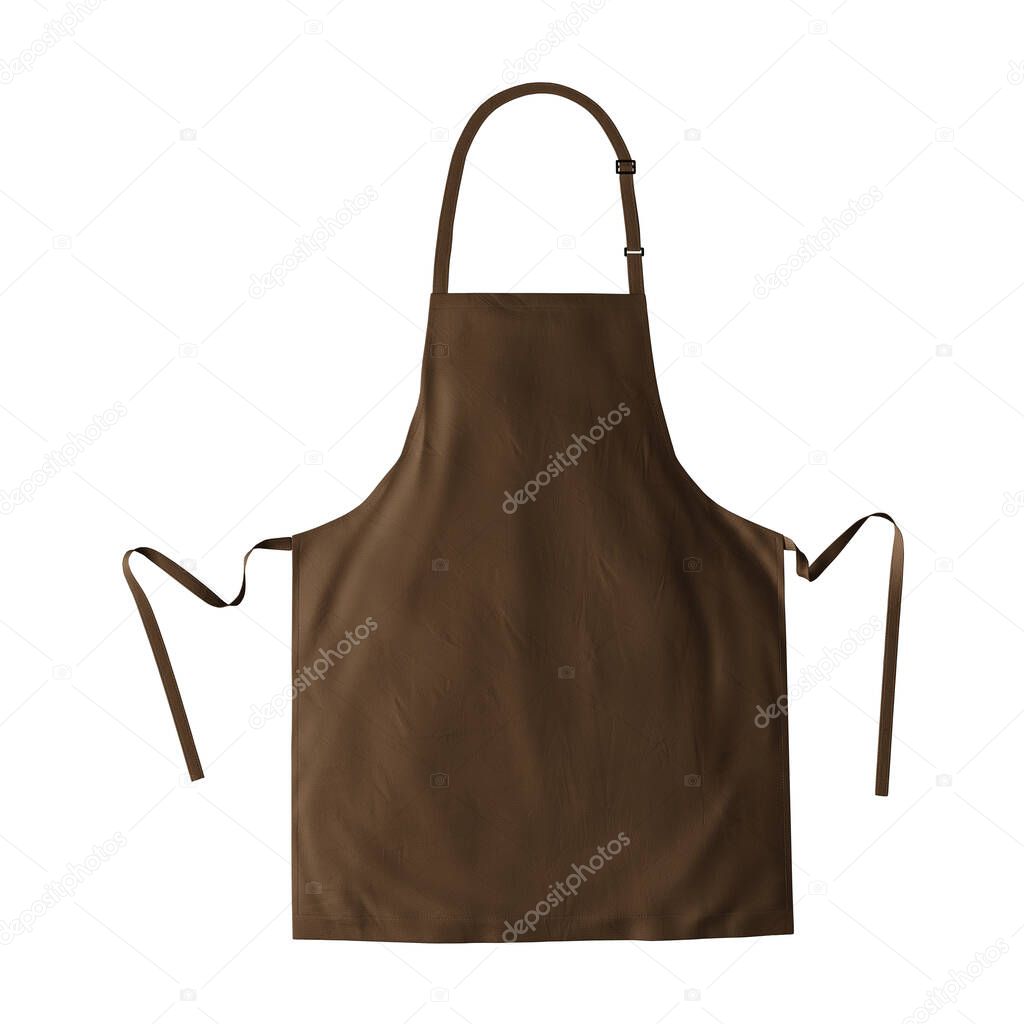 Make your fantastic design or logo artistic with this Luxurious Apron Mockup In Sepia Brown Color.