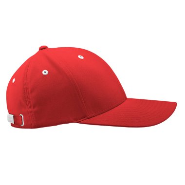 Bu Yan Görünüm Muhteşem Cap Mockup Kırmızı Renkli, yazdırılabilir ve herhangi bir resim düzenleme yazılımı kullanılarak kolayca düzenlenebilir