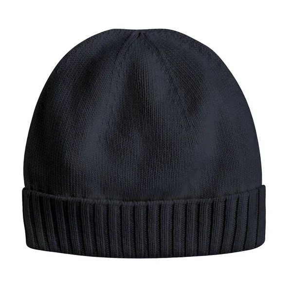 Użyj Tej Awesome Knitted Hat Mockup Dark Sapphire Color Jest — Zdjęcie stockowe