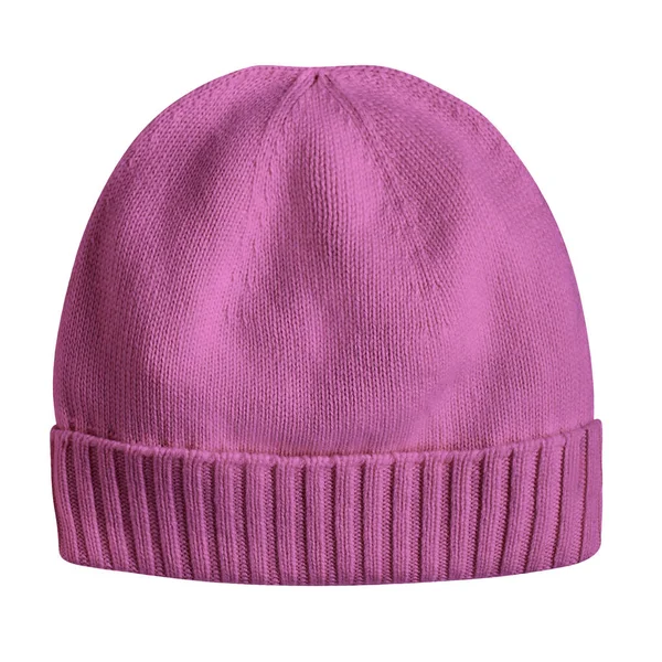 Use Awesome Knitted Hat Mockup Radiant Orchid Color Simple Modern — Stock Photo, Image