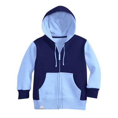 Harika tasarımınızı ya da logonuzu bu Ön Görünüm Stili Çocuklar Fermuarlı Kapüşonlu Kapüşonlu Mavi Renk ile daha sanatsal yapın