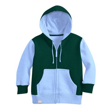 Muhteşem tasarımınızı ya da logonuzu bu ön görünüş stili ile daha sanatsal yapın. Fermuarlı kapüşonlu Çocuklar Ayı Çimeni Rengi