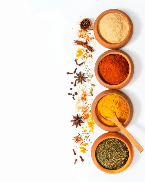 Spices and herb for cooking background and design,Top view spics