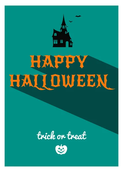 Feliz cartel retro de Halloween — Archivo Imágenes Vectoriales