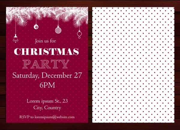 Christmas party invitation — Stock Vector