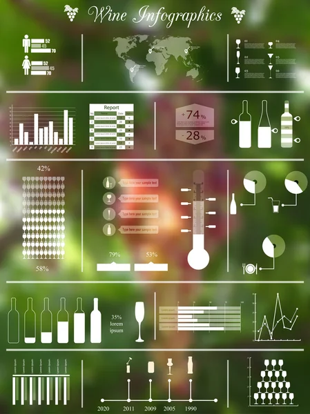 Şarap bulanık infographics