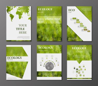 Eco Brochures set clipart