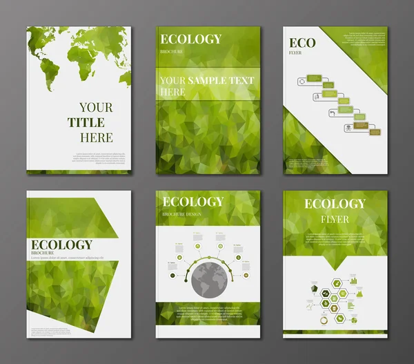 Conjunto de brochuras Eco —  Vetores de Stock