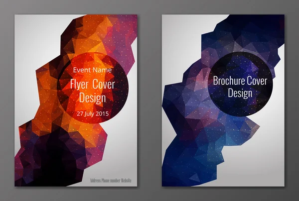 Brochure en flyer veelhoekige cover set — Stockvector