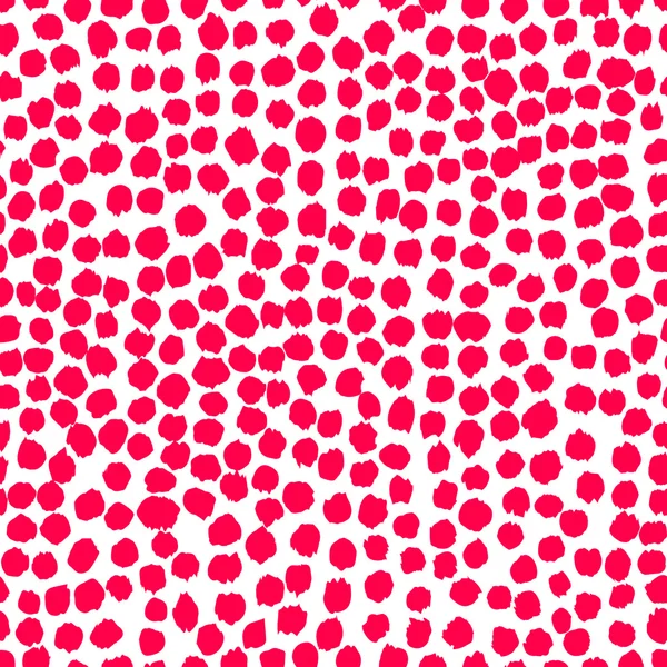 Röda oregelbundna prickar mönster — Stock vektor