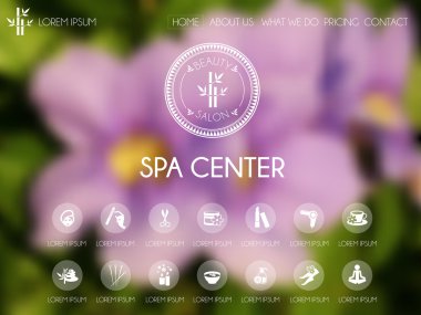 Güzellik ve spa Web sitesi şablonu