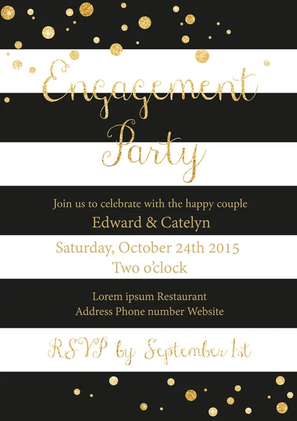 Engagement Party design template — Stock vektor