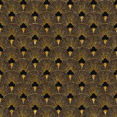 Art deco altın seamless modeli