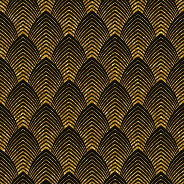 Art deco altın seamless modeli