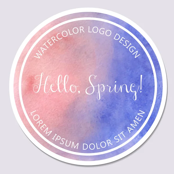 Watercolor circle logotype Royalty Free Stock Vectors