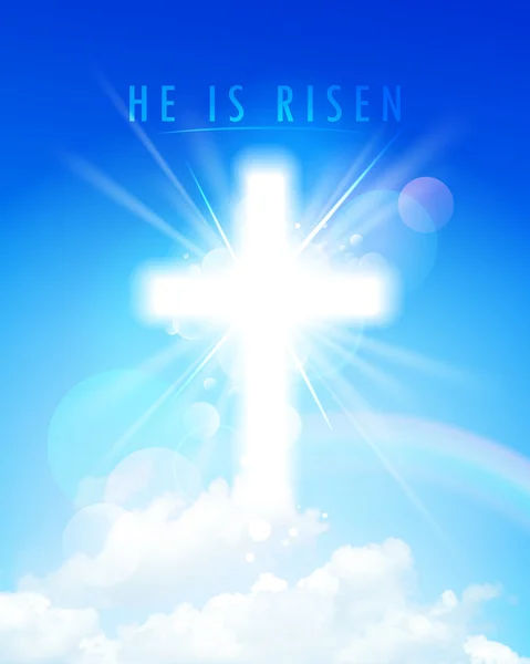 He is risen card — Stock Vector
