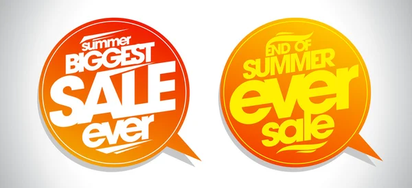 End of summer ever sale speech bubbles. — Stock Vector