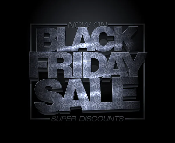 Black Friday sale design, super discounts, fashion holiday clearance banner — стоковый вектор