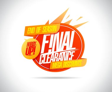 Son onay, acele edin, sezon sonu mega indirimler web pankartı tasarım şablonu, rasterize sürüm