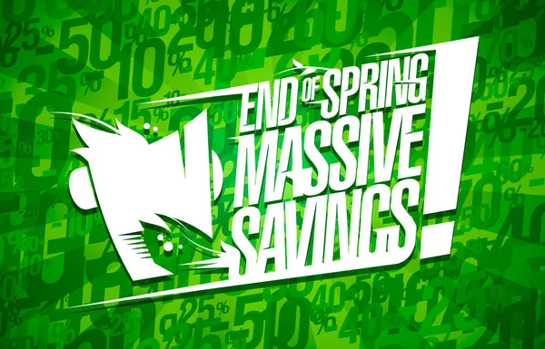 春の大規模な貯蓄の終わり 販売バナーのデザイン ラスタライズ版 — ストック写真