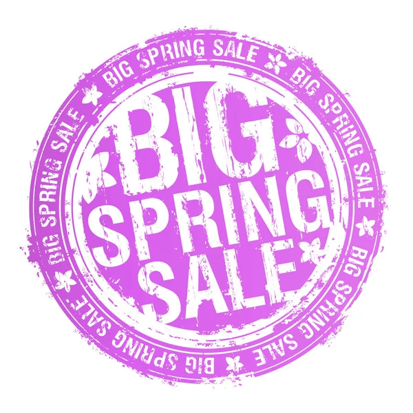 Big Spring Sale Gummistempel Vektor Impressum Vorlage — Stockvektor